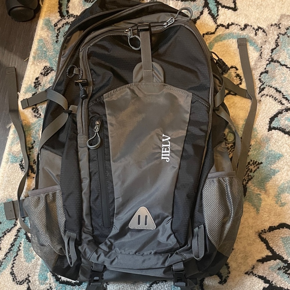 Gray and Black Men's Backpack